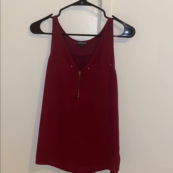 Express Tops - Gently used S chiffon tank w/ zipper from Express